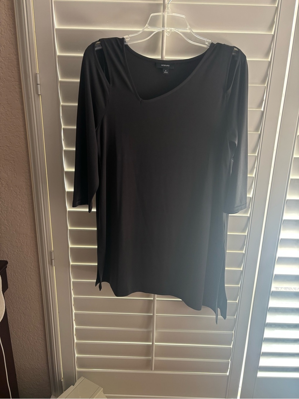 Alfani Cold-Shoulder V-Neck Women's Top